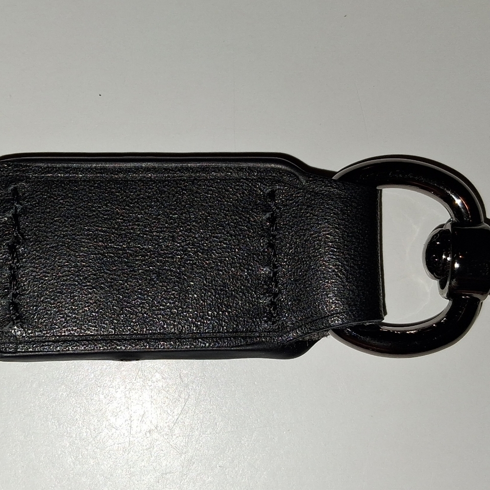 Coach Black Leather Key Chain New With Out Tags - Picture 5 of 7